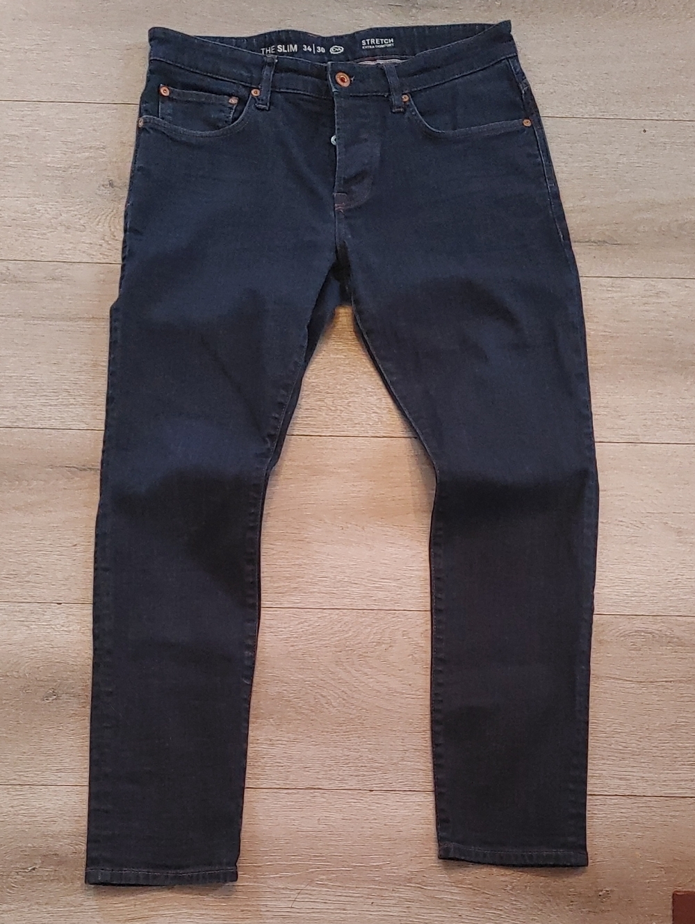 Slim Stretch Men's Jeans - Dark Wash Size 34- 30 Mens